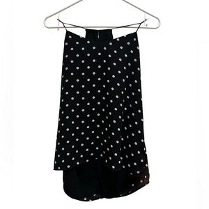 Express High-Low Polka Dot Halter Neck Top